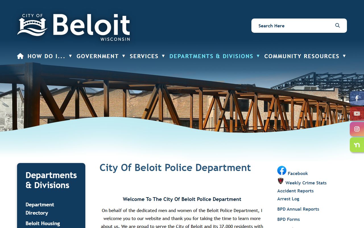 Beloit Police Blotter at the Beloit Police Department