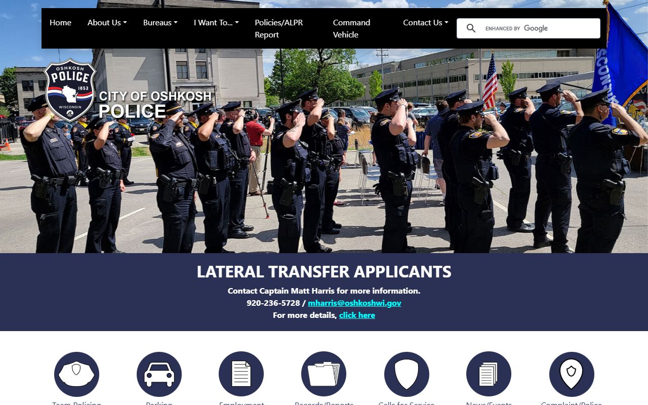 Oshkosh Police Blotter at the Oshkosh Police Department