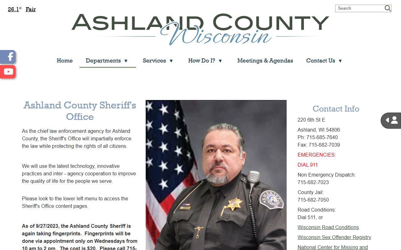 Ashland County Police Blotter at the Ashland County Sheriff's Office