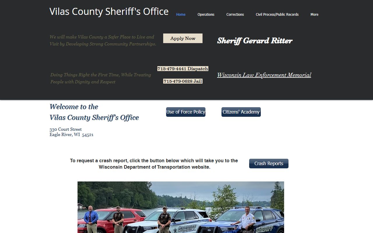 Vilas County Police Blotter sheriff office source