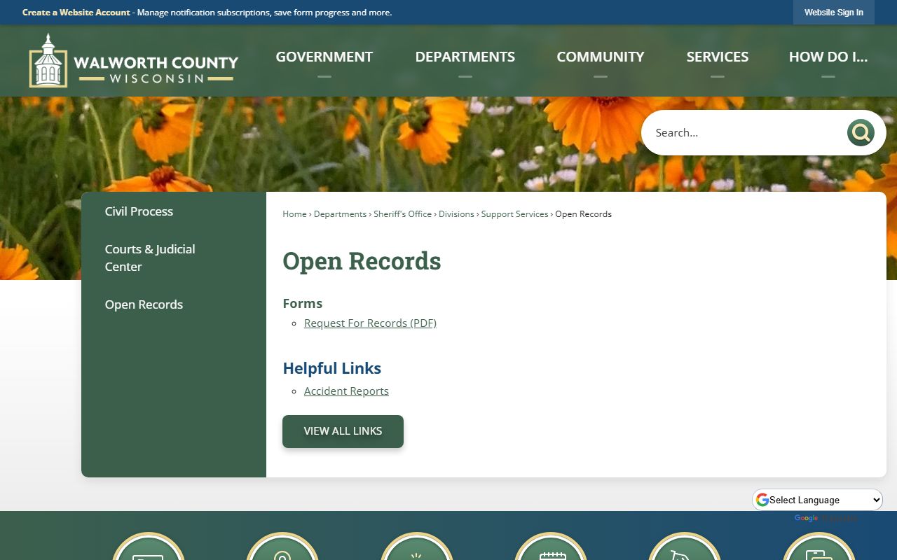Walworth County Police Blotter open records source