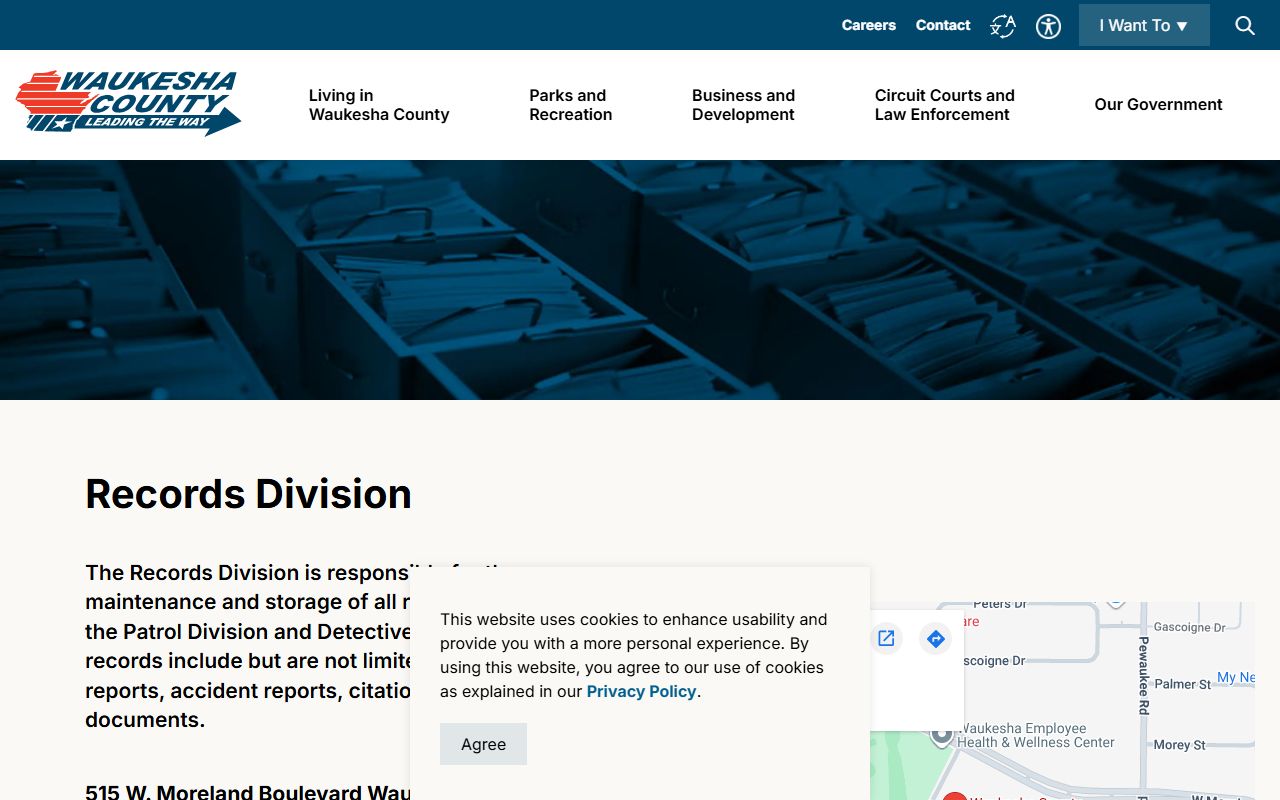 Waukesha County Police Blotter at the records division