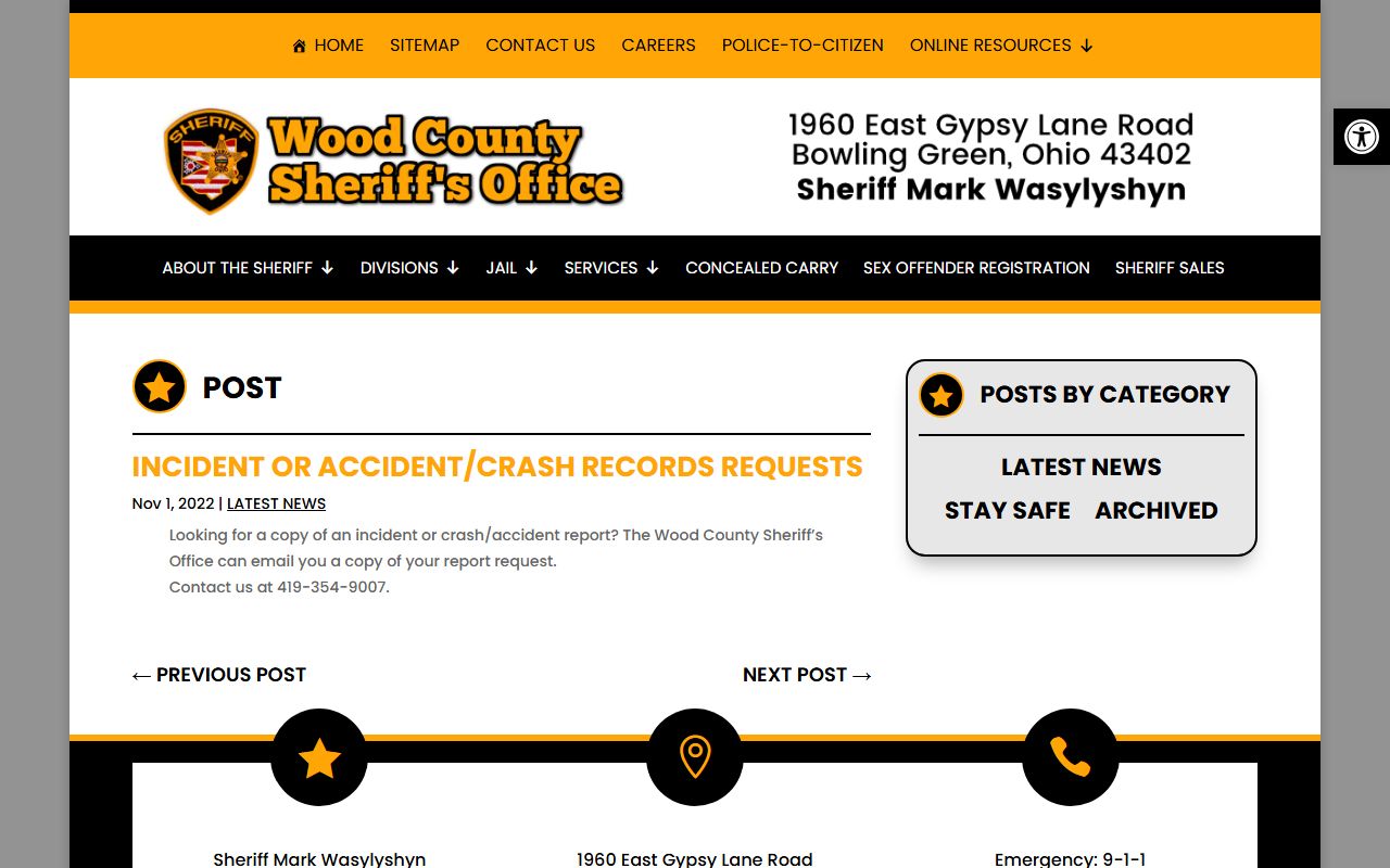 Wood County Police Blotter records requests source