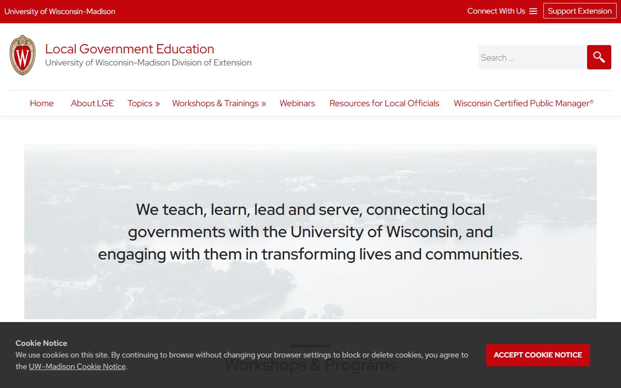 Wisconsin Police Blotter and UW Extension local government resources